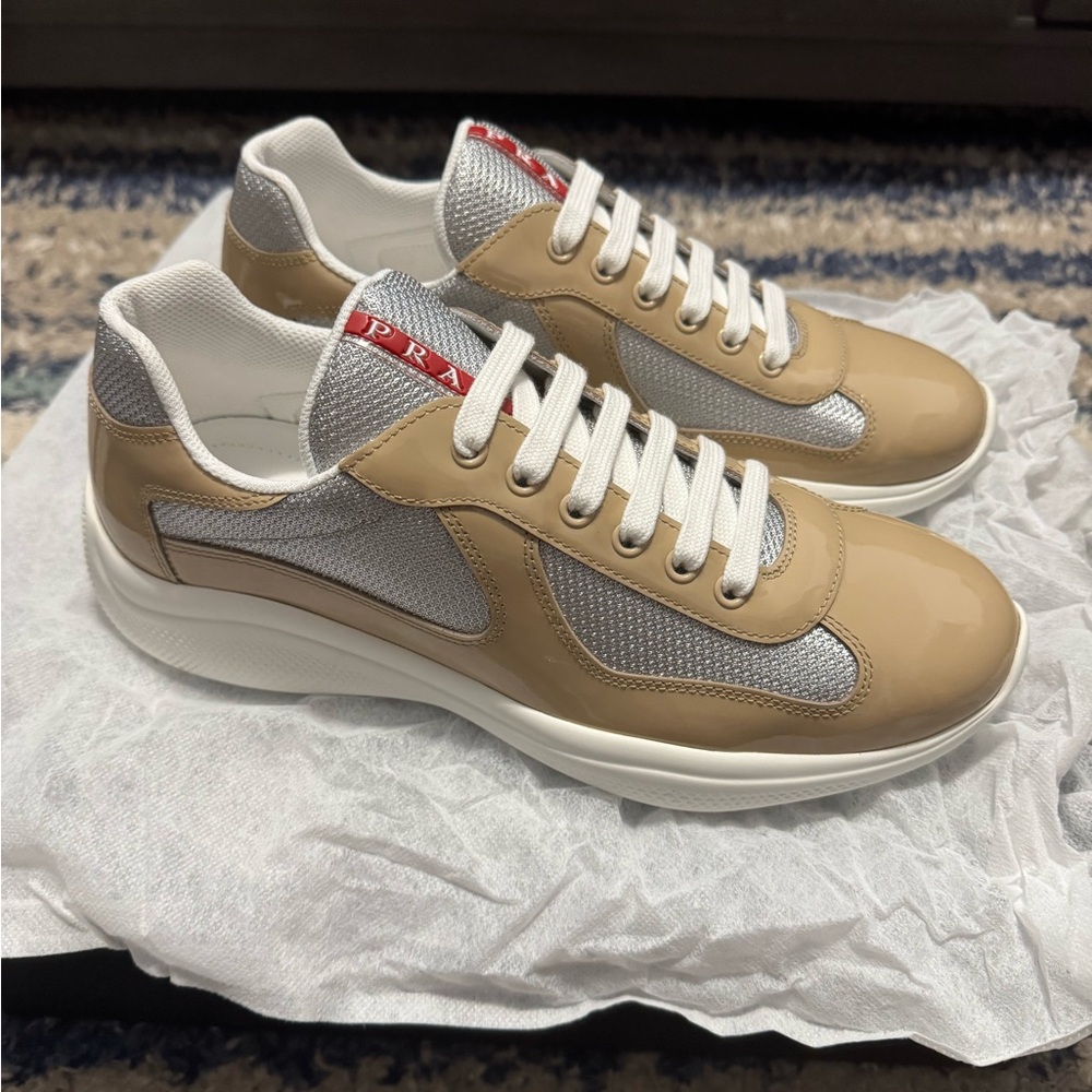 Prada America’s Cup Patent Leather Sneakers